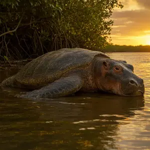 Hippopotamus + Sea turtle